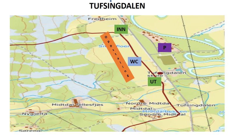 Arenakart Sjekkpunkt Tufsingdalen